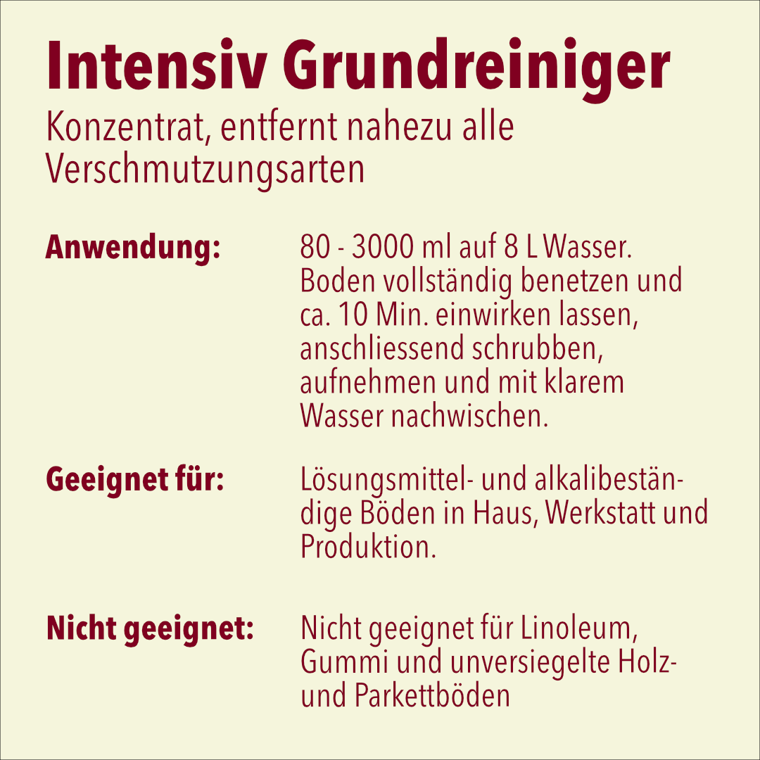 Intensiv Grundreiniger, pH-Wert 14, 10 Liter