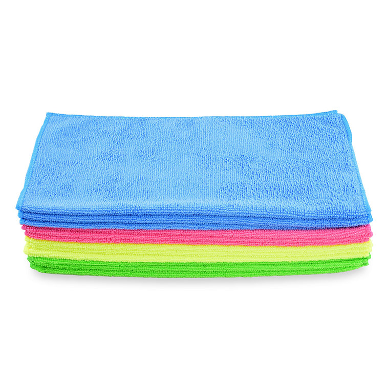 Mikrofasertücher, Set mit vier Farben, 32 x 32 cm, 25 x 12 Stück