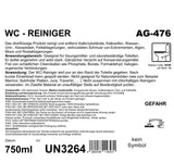WC-Reiniger, dickflüssig, 12 x 750 ml Flasche, pH-Wert <2
