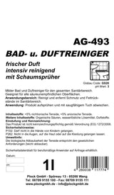Bad und Duftreiniger, pH-Wert 2, 15 Flaschen x 1 Liter