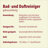 Bad und Duftreiniger, pH-Wert 2, 15 Flaschen x 1 Liter