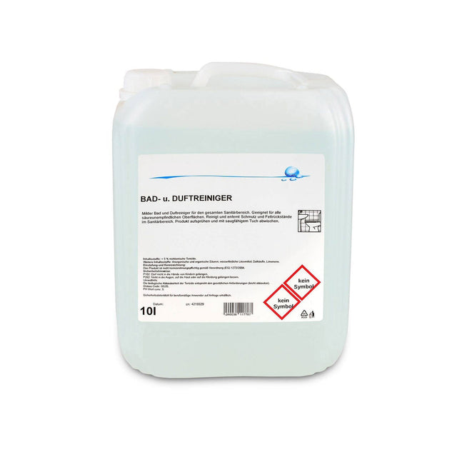 Ein Badreiniger, welcher einen angenehmen und anhaltenden Duft hinterlässt. Bidon à 10 Liter. pH-Wert von 3.
