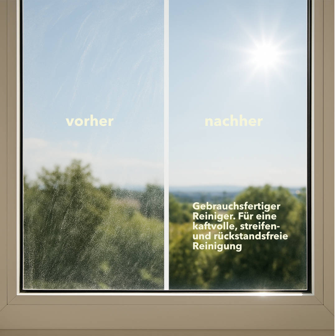 Glas- und Oberflächenreiniger für streifenfreien Glanz, blau, 12 x 1 Liter