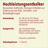 Hochleistungsentkalker, weiss, pH-Wert 1, 12 x 1 Liter