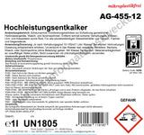 Hochleistungsentkalker, weiss, pH-Wert 1, 12 x 1 Liter