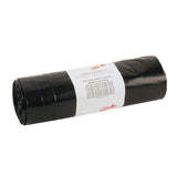 Kehrichtsack mit Zugband, 110 l, LDPE schwarz, 12 Rollen à 10 Sack