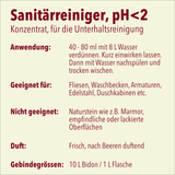 Sanitärreiniger, gegen Kalkverunreinigungen, Konzentrat, PH <2, 12 x 1 Liter