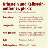 Urin- und Kalksteinentferner, rot, pH-Wert <2, 10 Liter