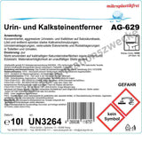 Urin- und Kalksteinentferner, rot, pH-Wert <2, 10 Liter