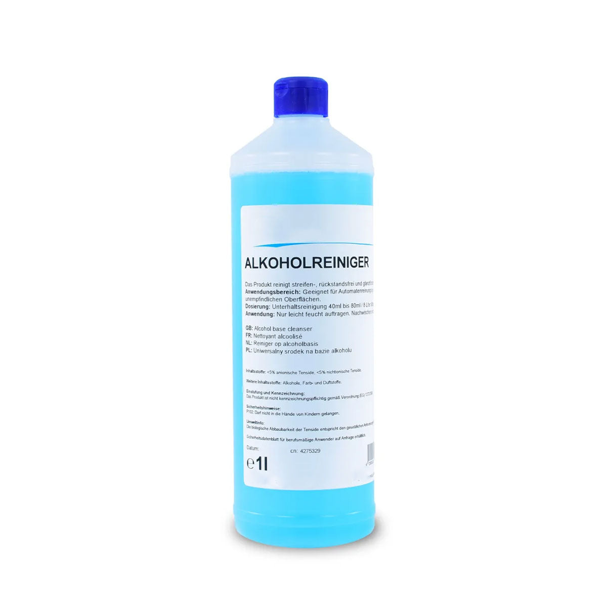 Alkoholreiniger blau, pH-Wert 7-8, 12 x 1 Liter
